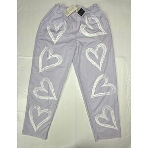 Urban Renewal Heart Dye Trousers Elastic Waist Purple Women's XS